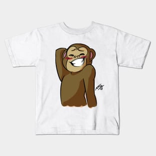 Smile monkey face Kids T-Shirt